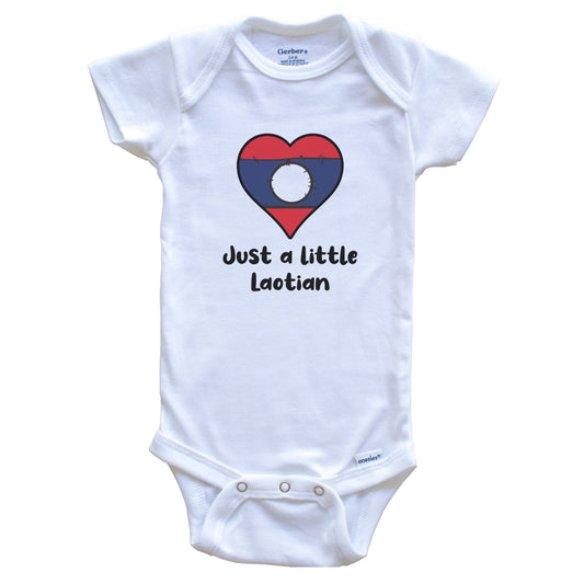 Just A Little Laotian Laos Flag Heart Baby Onesie