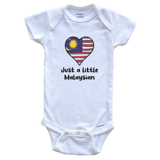 Just A Little Malaysian Malaysia Flag Heart Baby Onesie