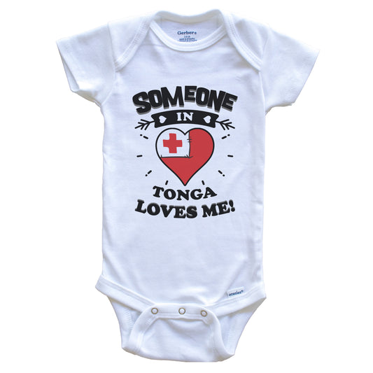 Someone In Tonga Loves Me Tongan Flag Heart Baby Onesie
