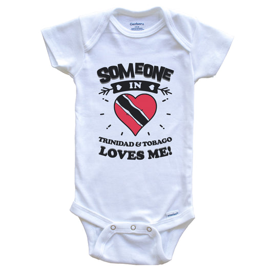 Someone In Trinidad and Tobago Loves Me Trinidadian Flag Heart Baby Onesie