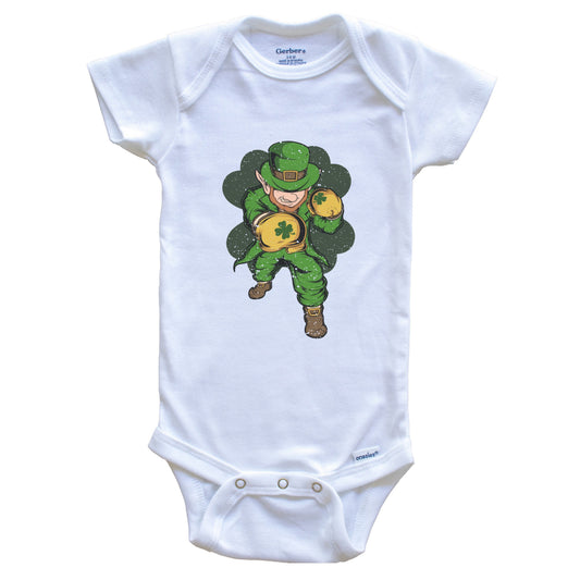 Boxer Leprechaun St. Patrick's Day Boxing Baby Bodysuit
