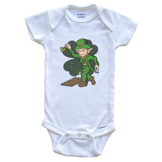 Cornhole Player Leprechaun St. Patrick's Day Cornhole Baby Bodysuit