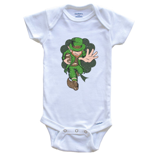 Football Player Leprechaun St. Patrick's Day Football Baby Bodysuit