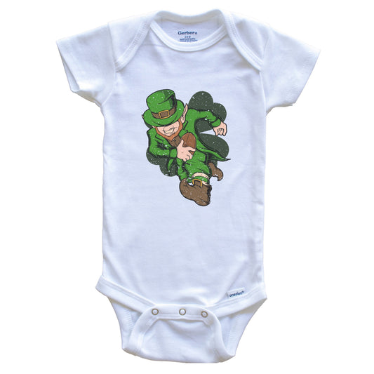 Rugby Player Leprechaun St. Patrick's Day Rugby Baby Bodysuit