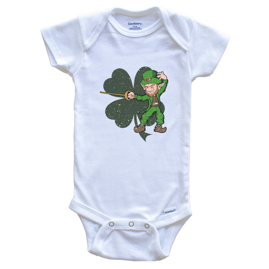 Fencer Leprechaun St. Patrick's Day Fencing Baby Bodysuit