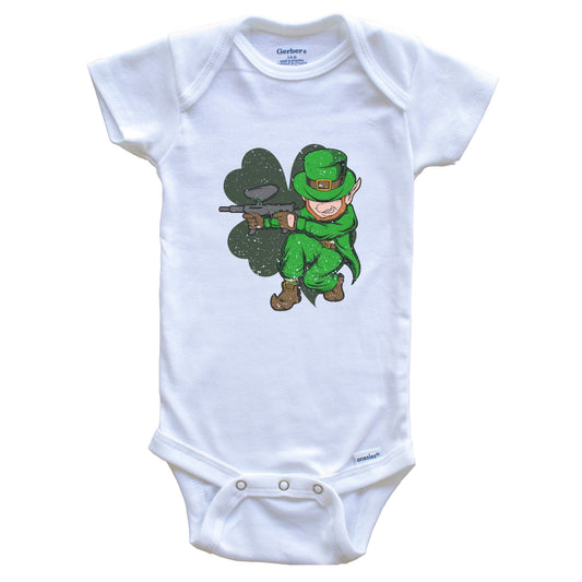 Paintball Player Leprechaun St. Patrick's Day Paintball Baby Bodysuit