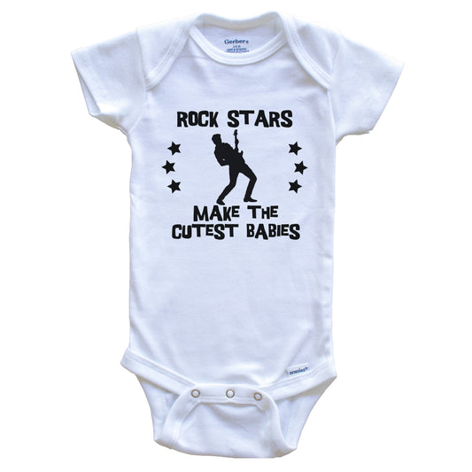 Rock Stars Make The Cutest Babies Funny Rock Star Baby Bodysuit