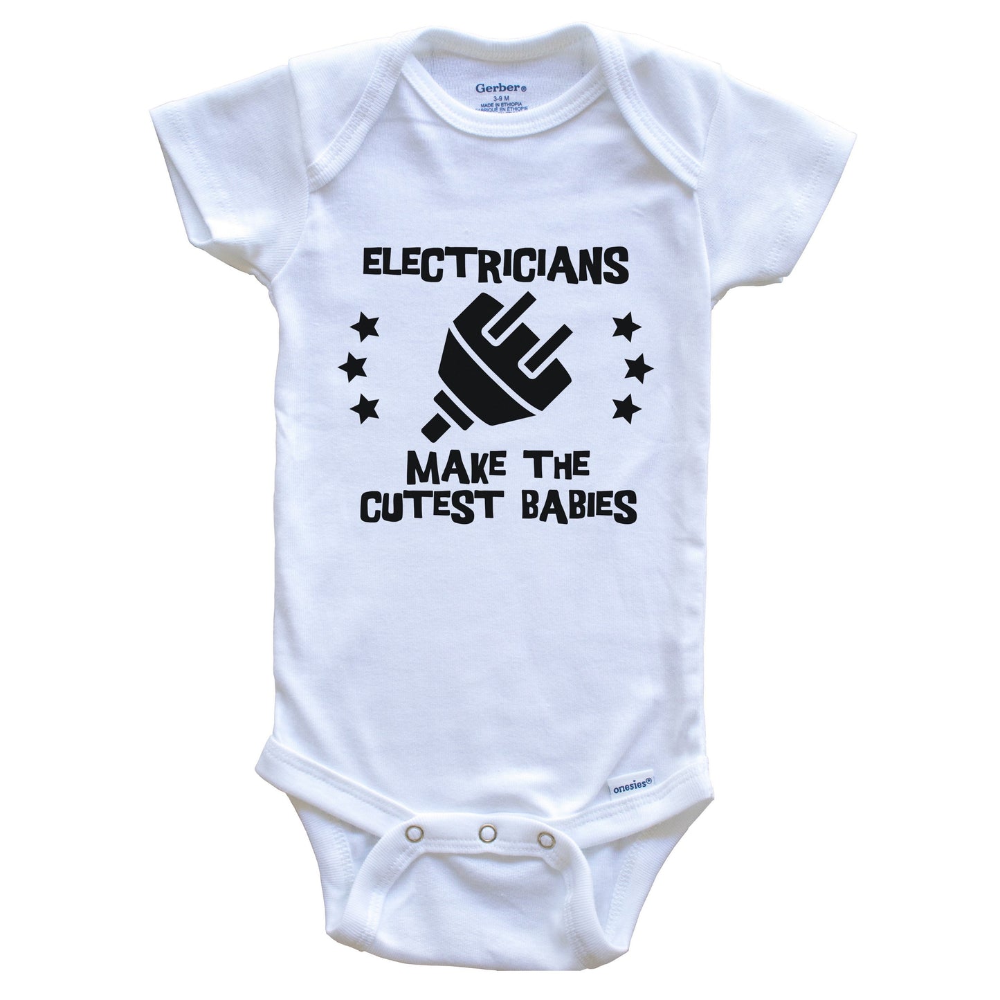 Electricians Make The Cutest Babies Funny Electrician Baby Bodysuit