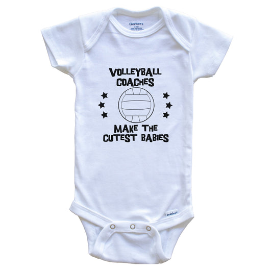 Volleyball Coaches Make The Cutest Babies Funny Volleyball Baby Bodysuit