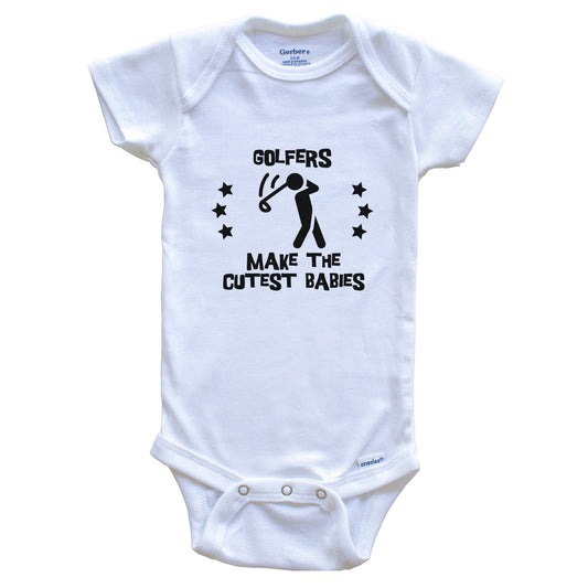 Golfers Make The Cutest Babies Funny Golf Baby Bodysuit