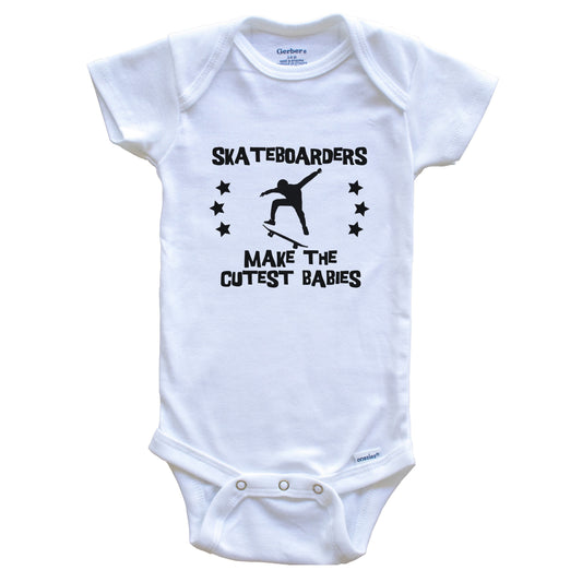Skateboarders Make The Cutest Babies Funny Skateboarding Baby Bodysuit