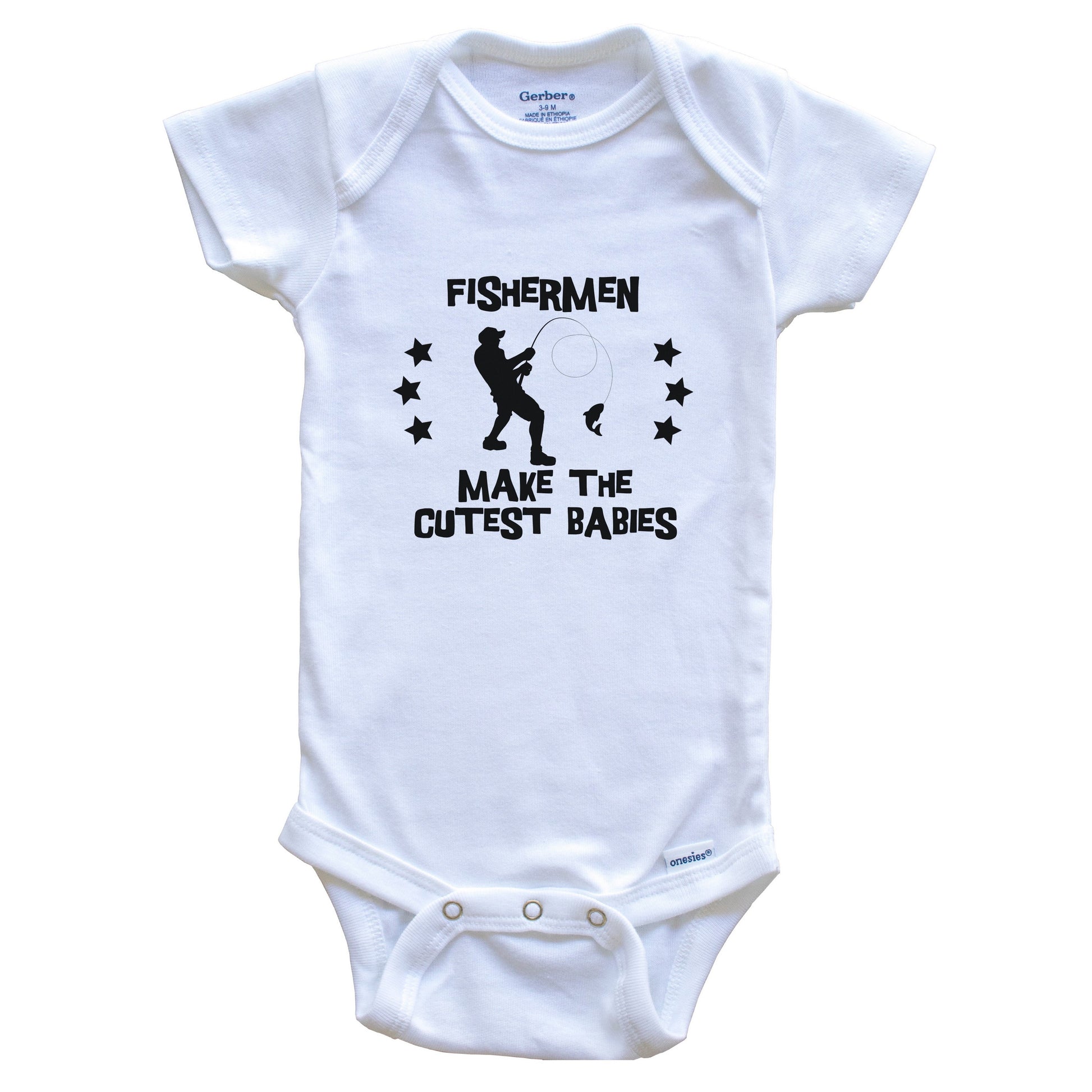 Fishermen Make The Cutest Babies Funny Fishing Baby Bodysuit 0-3 Months / White
