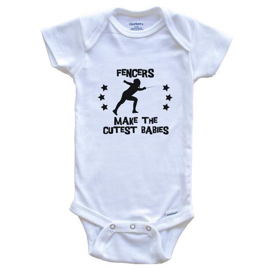 Fencers Make The Cutest Babies Funny Fencing Baby Bodysuit