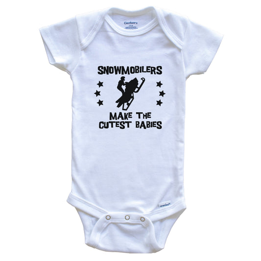 Snowmobilers Make The Cutest Babies Funny Snowmobiling Baby Bodysuit