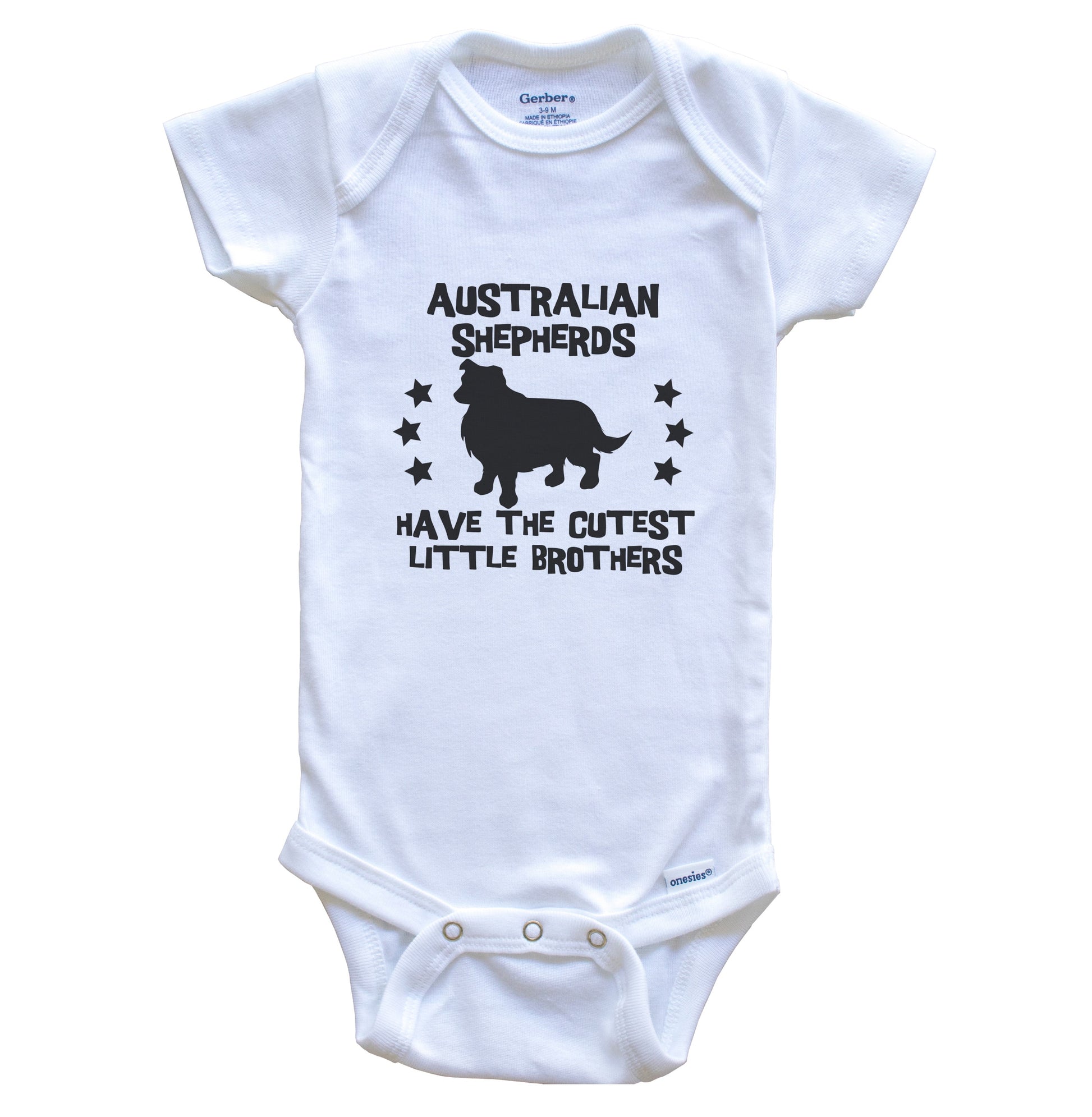 Australian Shepherds Have The Cutest Little Brothers Funny Aussie Baby Bodysuit