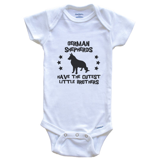 German Shepherds Have The Cutest Little Brothers Funny German Shepherd Baby Bodysuit