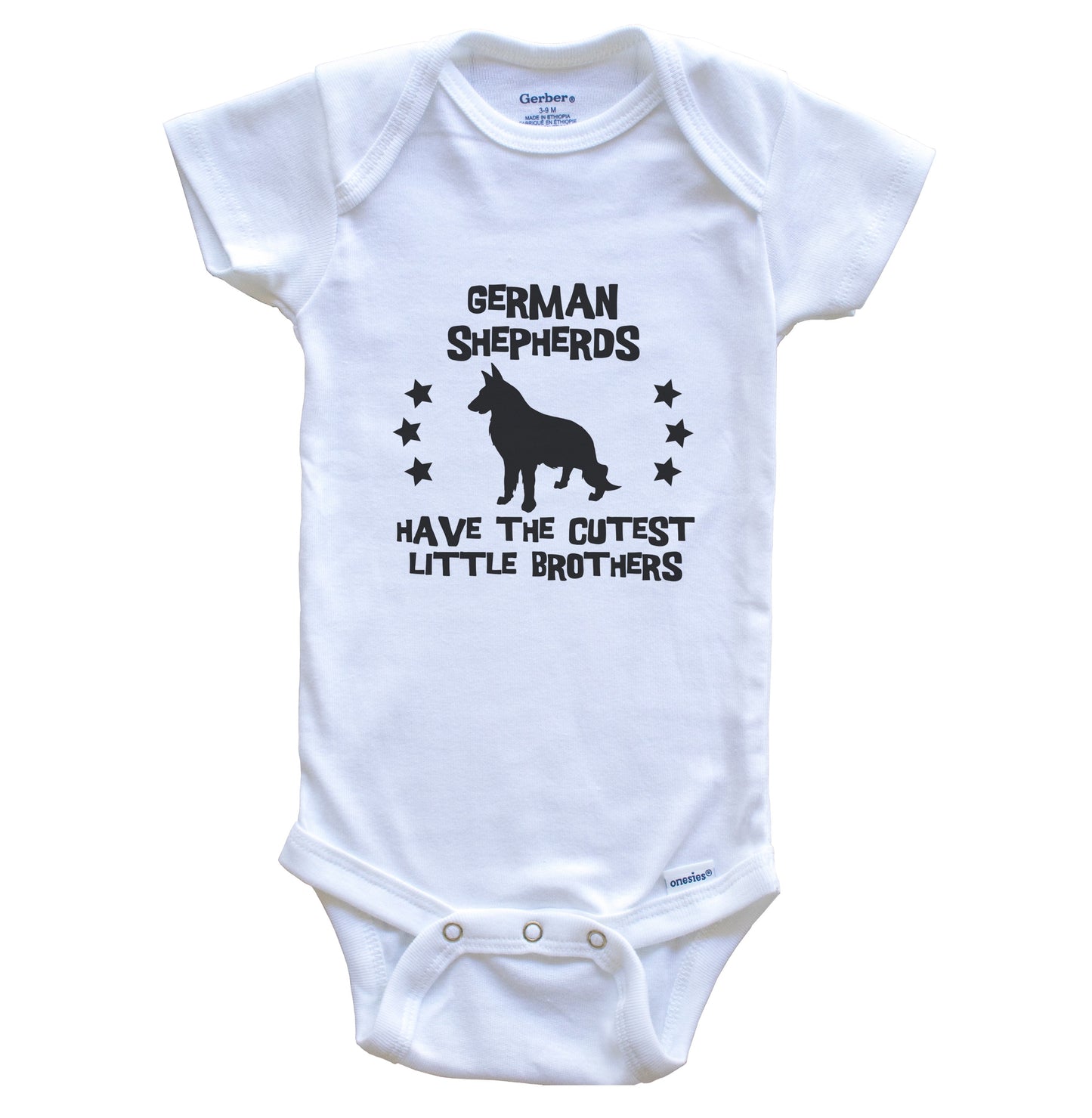 German Shepherds Have The Cutest Little Brothers Funny German Shepherd Baby Bodysuit