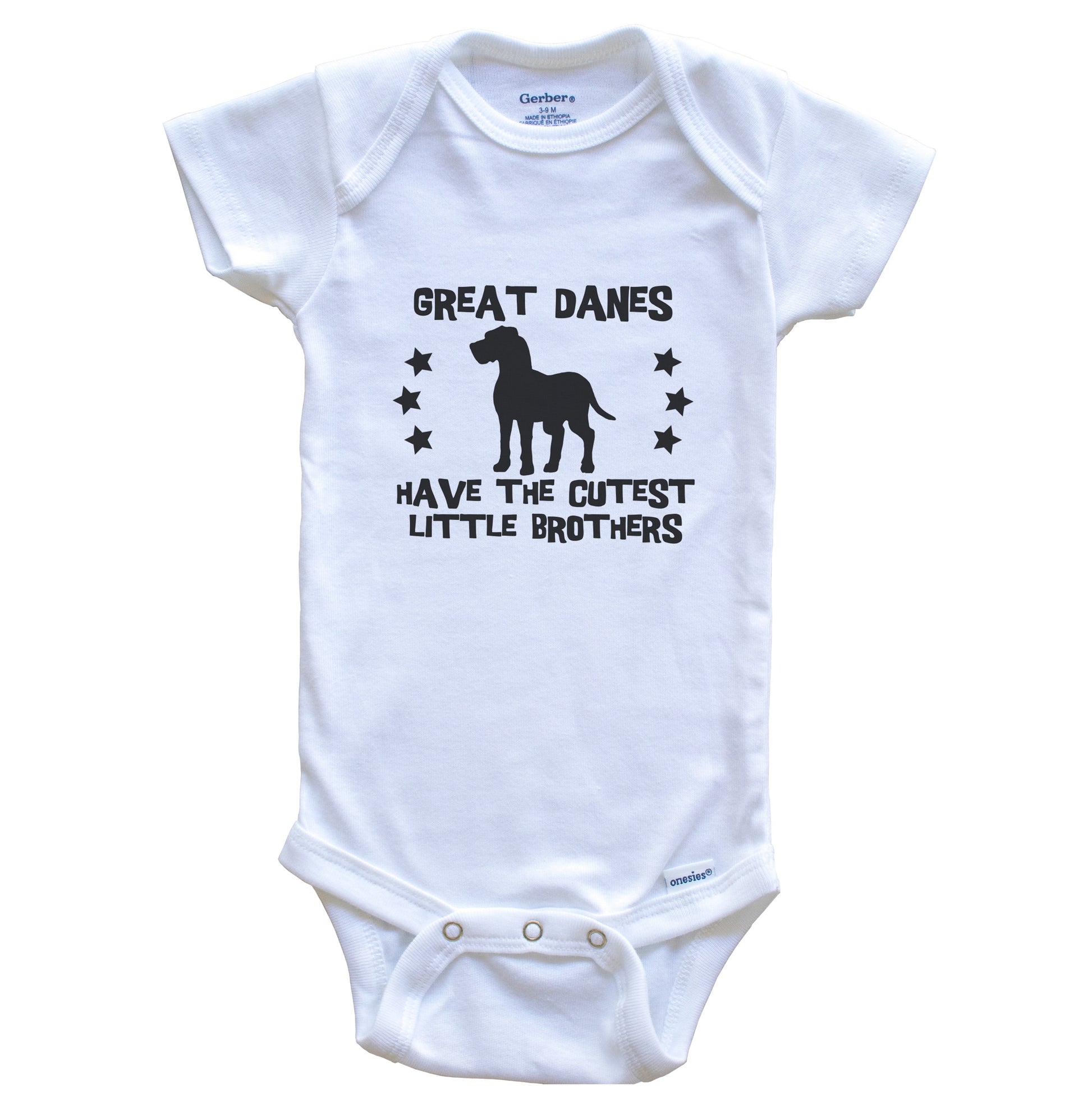 Great Danes Have The Cutest Little Brothers Funny Great Dane Baby Bodysuit