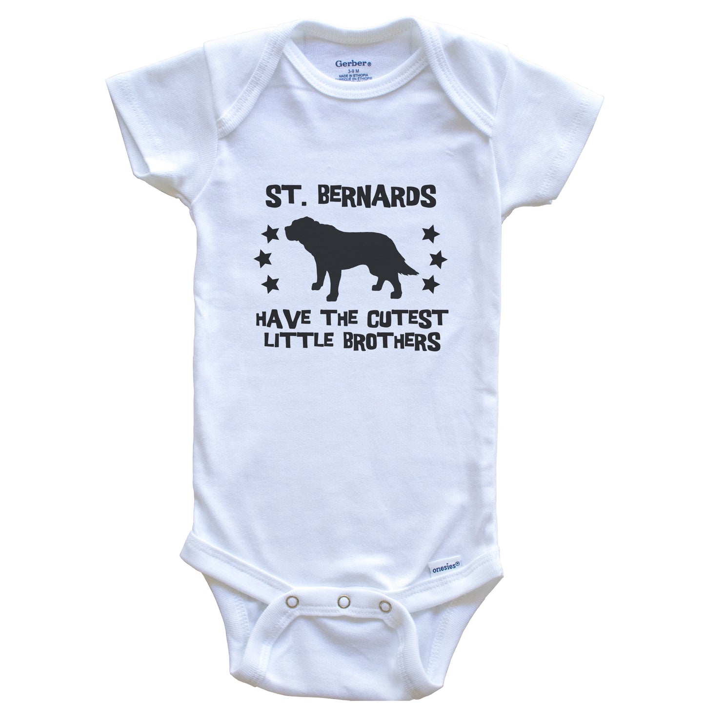 St. Bernards Have The Cutest Little Brothers Funny Saint Bernard Baby Bodysuit