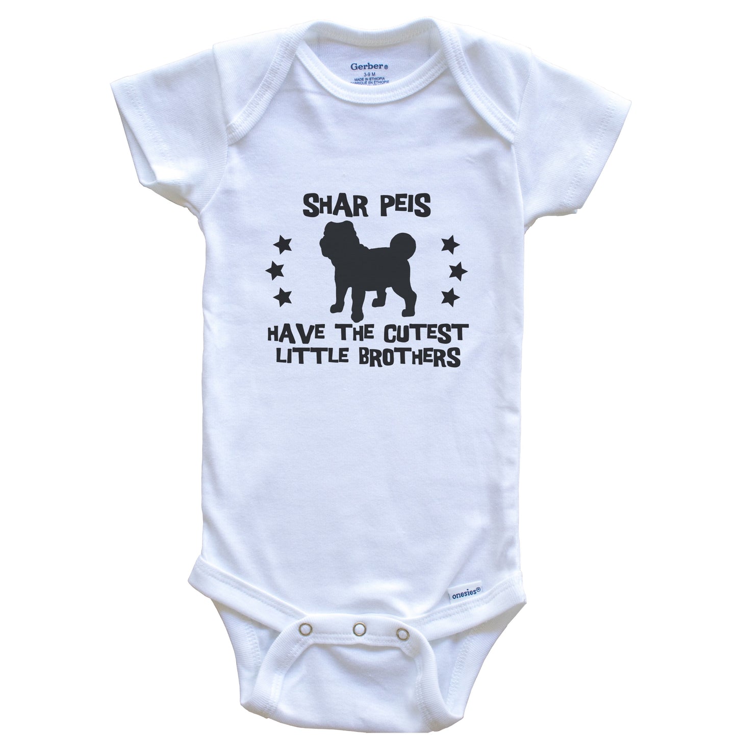 Shar Peis Have The Cutest Little Brothers Funny Shar Pei Baby Bodysuit