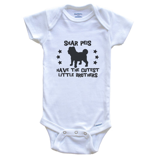 Shar Peis Have The Cutest Little Brothers Funny Shar Pei Baby Bodysuit