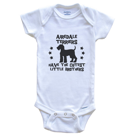 Airedale Terriers Have The Cutest Little Brothers Funny Airedale Baby Bodysuit