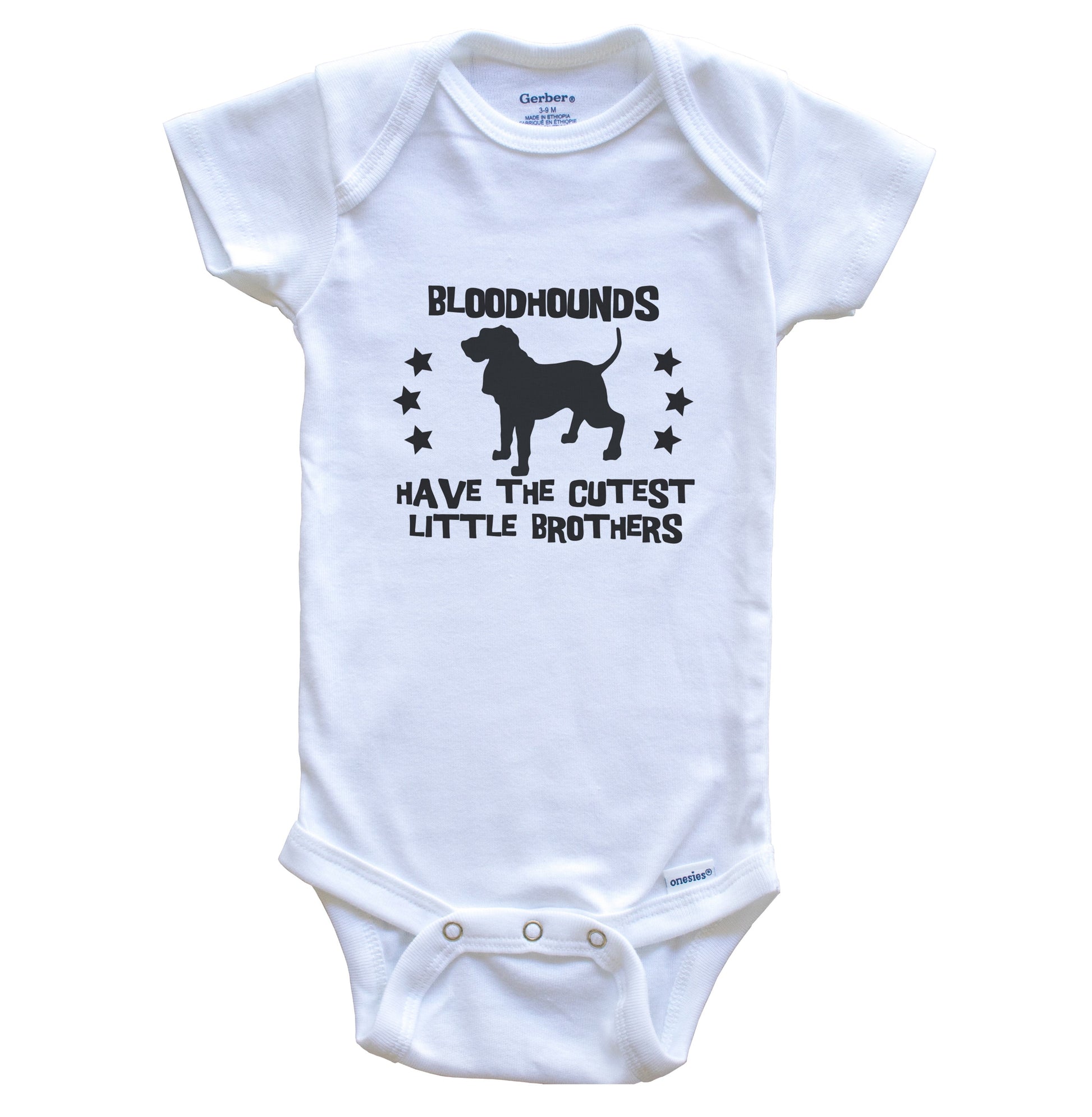Bloodhounds Have The Cutest Little Brothers Funny Bloodhound Baby Bodysuit