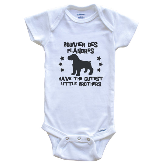 Bouvier des Flandres Have The Cutest Little Brothers Funny Bouvier des Flandres Baby Bodysuit