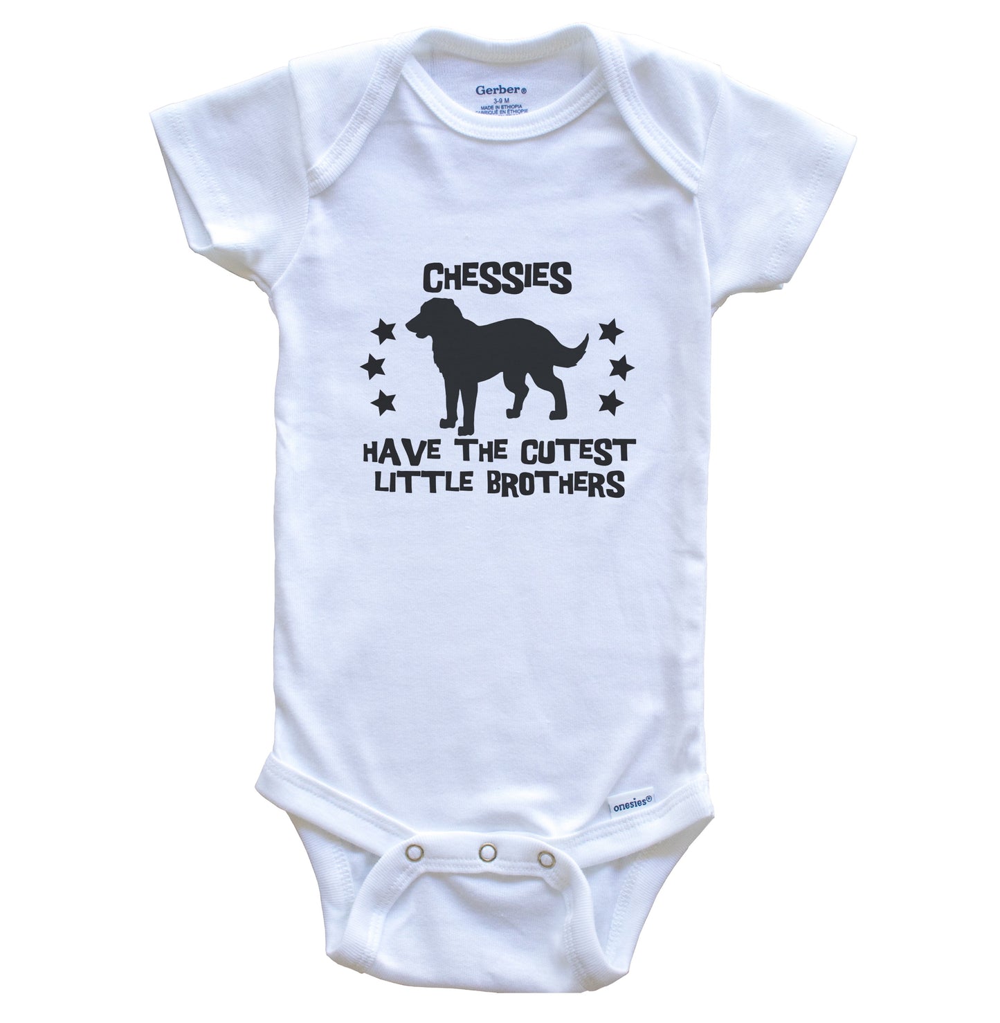 Chessies Have The Cutest Little Brothers Funny Chesapeake Bay Retriever Baby Bodysuit