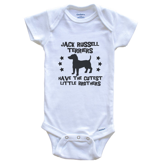 Jack Russell Terriers Have The Cutest Little Brothers Funny Jack Russell Terrier Baby Bodysuit