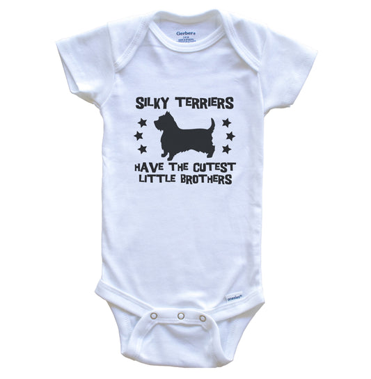 Silky Terriers Have The Cutest Little Brothers Funny Silky Terrier Baby Bodysuit