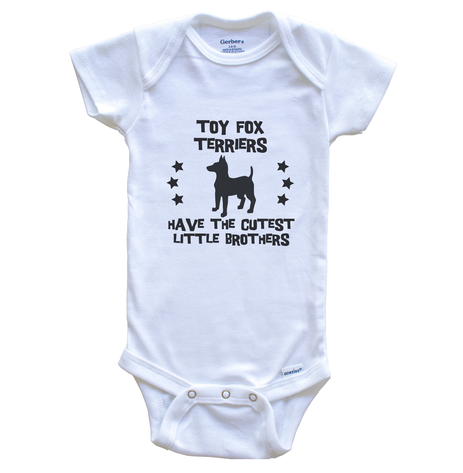 Toy Fox Terriers Have The Cutest Little Brothers Funny Toy Fox Terrier Baby Bodysuit
