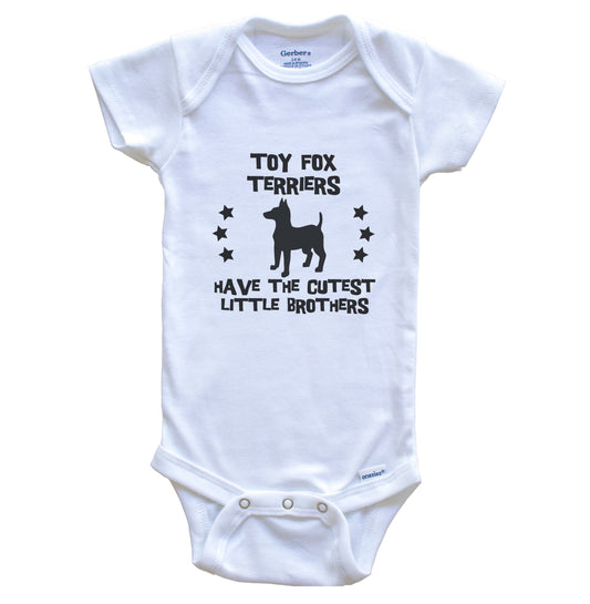 Toy Fox Terriers Have The Cutest Little Brothers Funny Toy Fox Terrier Baby Bodysuit
