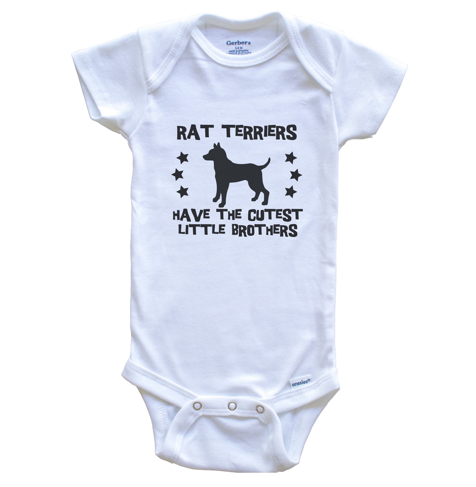 Rat Terriers Have The Cutest Little Brothers Funny Rat Terrier Baby Bodysuit