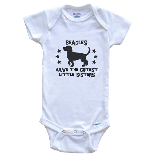 Beagles Have The Cutest Little Sisters Funny Beagle Baby Bodysuit