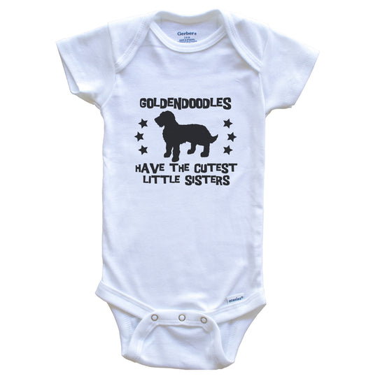 Goldendoodles Have The Cutest Little Sisters Funny Goldendoodle Baby Bodysuit