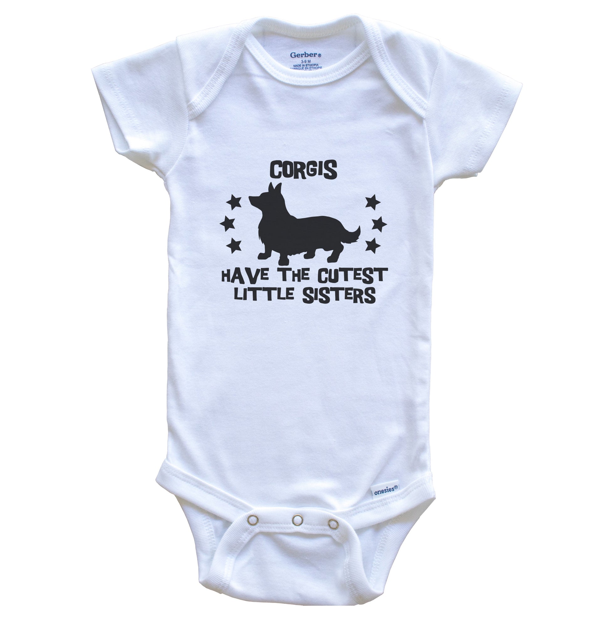 Corgis Have The Cutest Little Sisters Funny Pembroke Welsh Corgi Baby Bodysuit