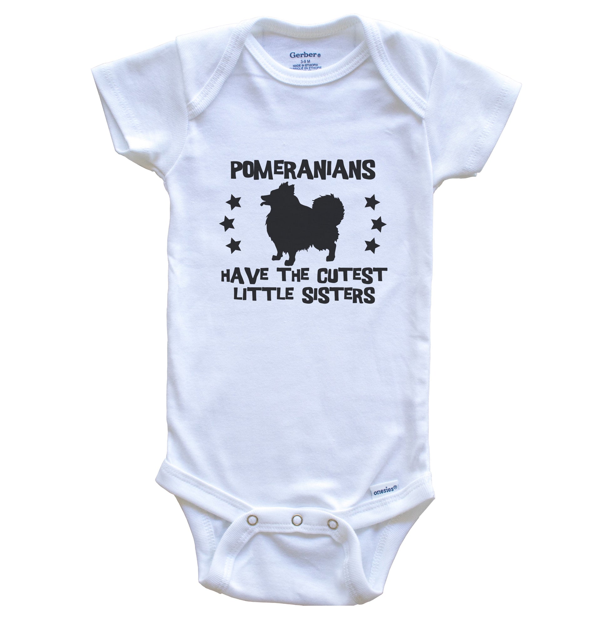 Pomeranians Have The Cutest Little Sisters Funny Pomeranian Baby Bodysuit