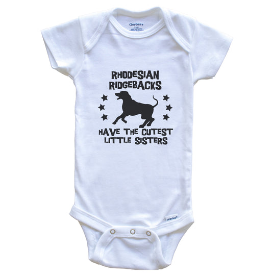 Rhodesian Ridgebacks Have The Cutest Little Sisters Funny Ridgeback Baby Bodysuit