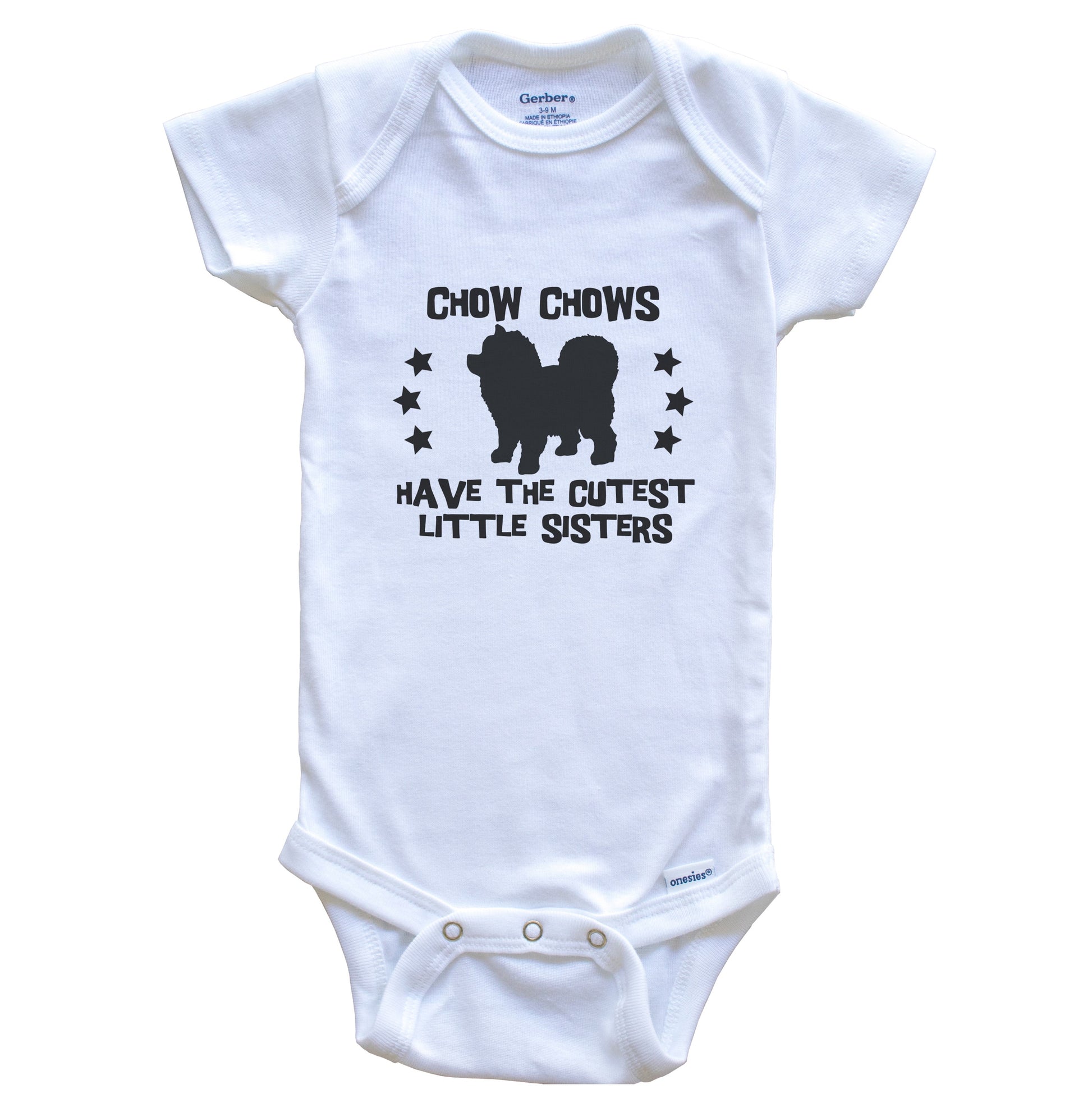 Chow Chows Have The Cutest Little Sisters Funny Chow Chow Baby Bodysuit