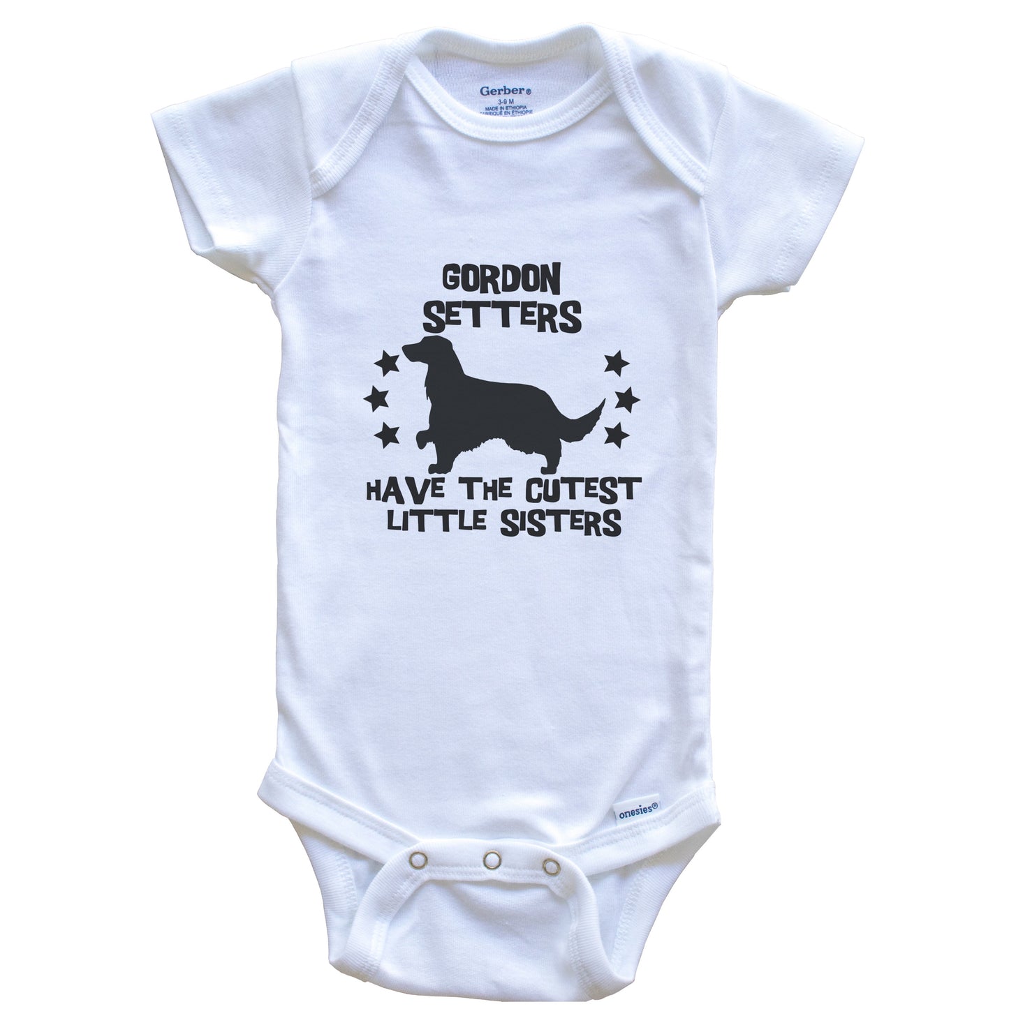 Gordon Setters Have The Cutest Little Sisters Funny Gordon Setter Baby Bodysuit