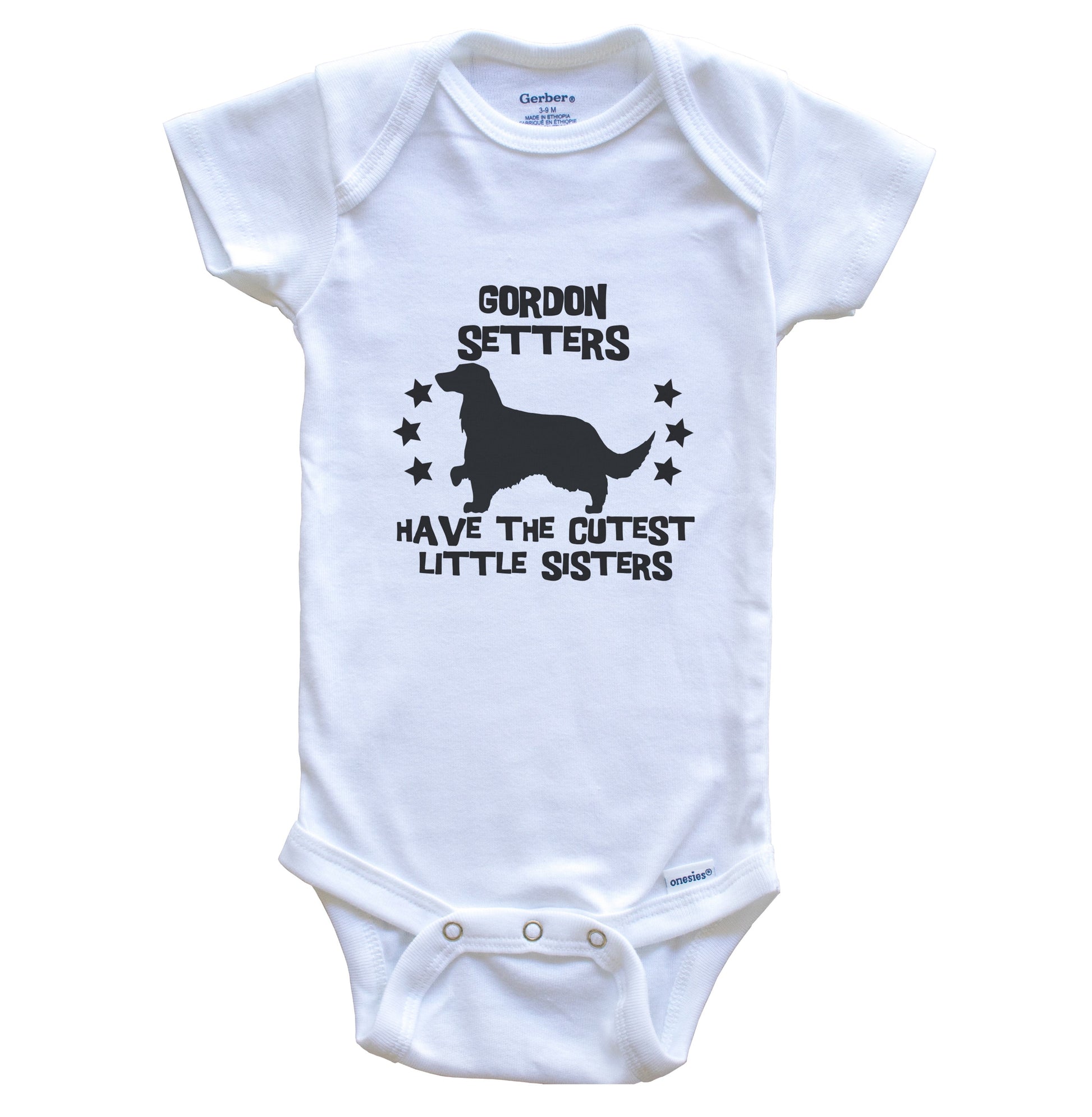 Gordon Setters Have The Cutest Little Sisters Funny Gordon Setter Baby Bodysuit
