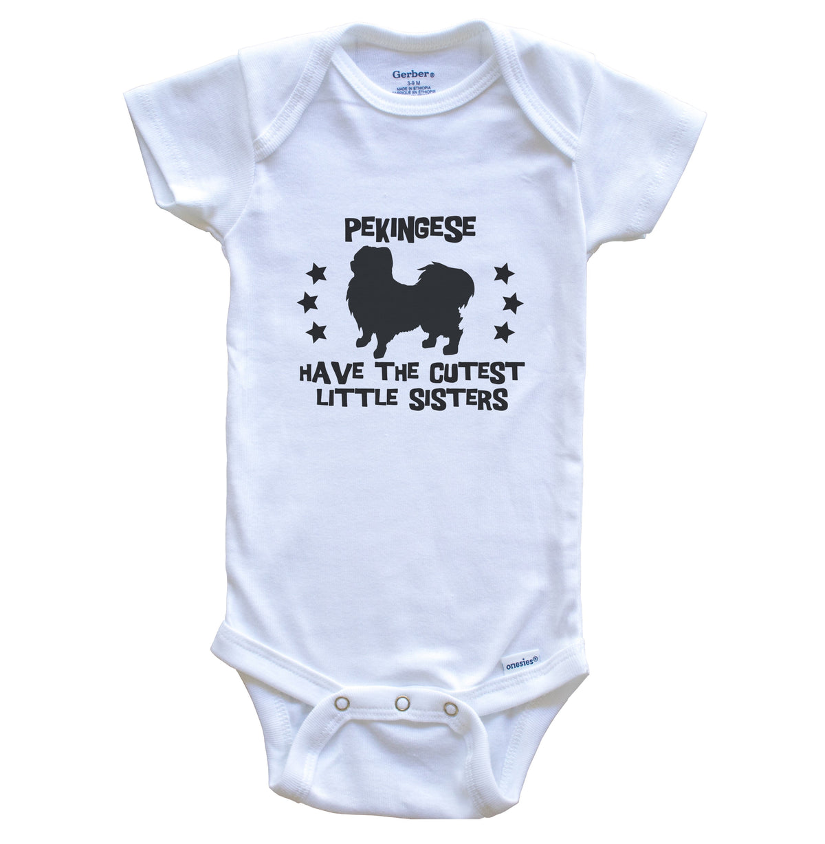 Pekingese Have The Cutest Little Sisters Funny Pekingese Baby Bodysuit