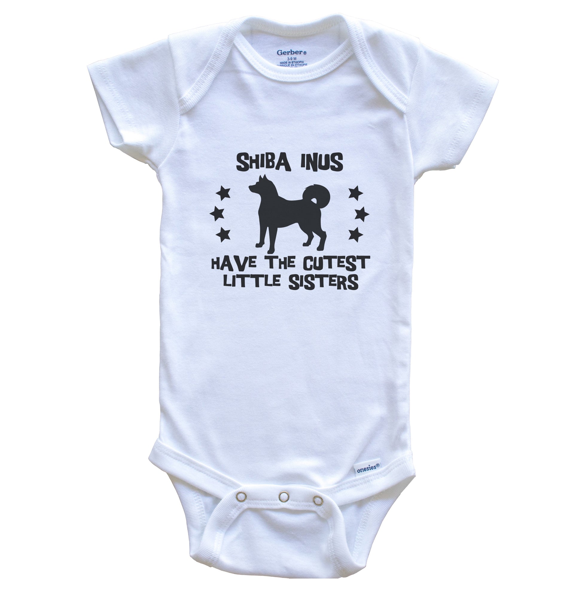 Shiba Inus Have The Cutest Little Sisters Funny Shiba Inu Baby Bodysuit