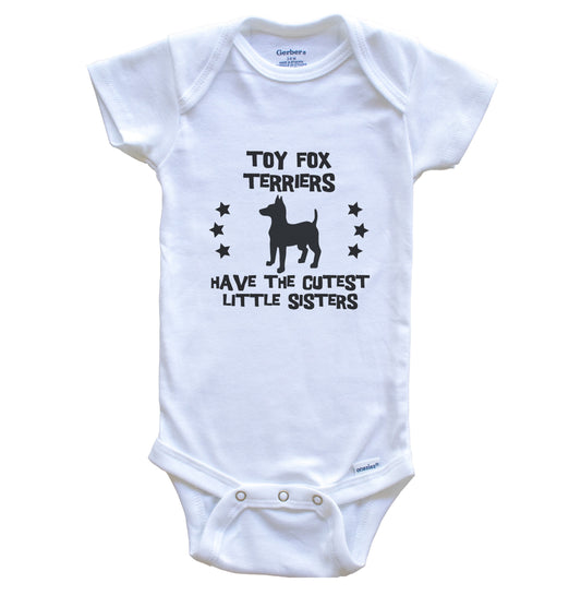 Toy Fox Terriers Have The Cutest Little Sisters Funny Toy Fox Terrier Baby Bodysuit