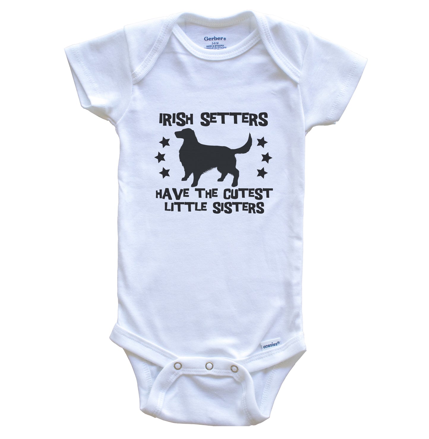 Irish Setters Have The Cutest Little Sisters Funny Irish Setter Baby Bodysuit