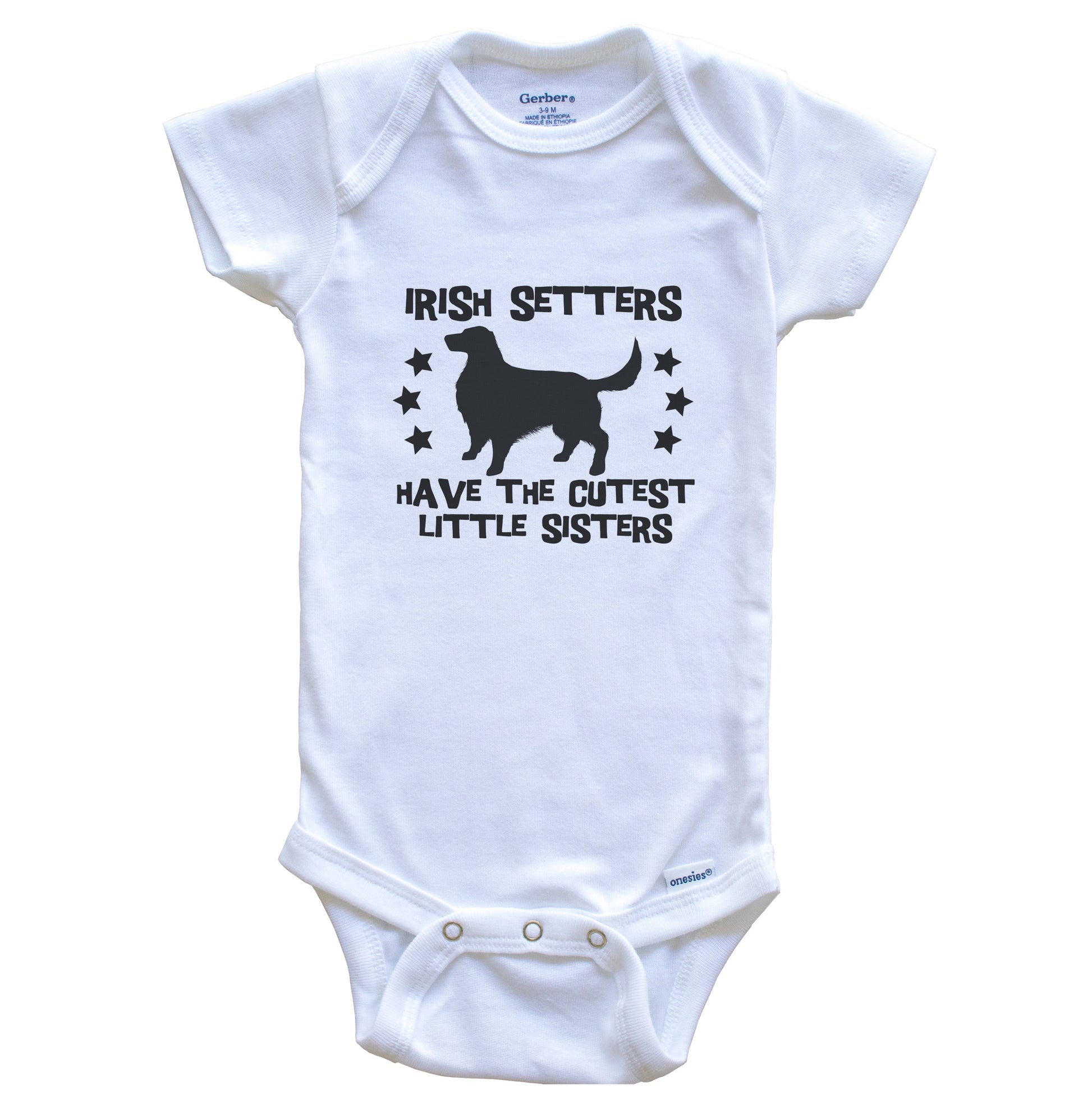 Irish Setters Have The Cutest Little Sisters Funny Irish Setter Baby Bodysuit