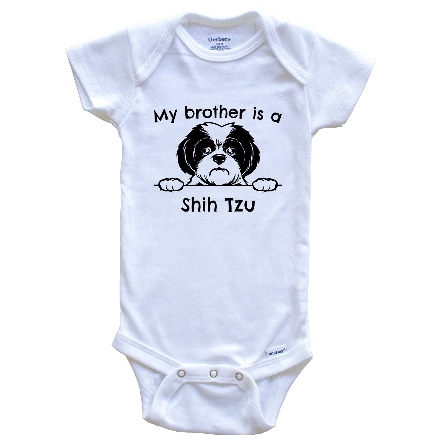 My Brother Is A Shih Tzu One Piece Baby Bodysuit