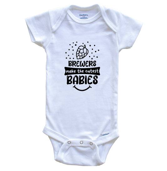 Brewers Make The Cutest Babies Funny Beer Brewer One Piece Baby Bodysuit