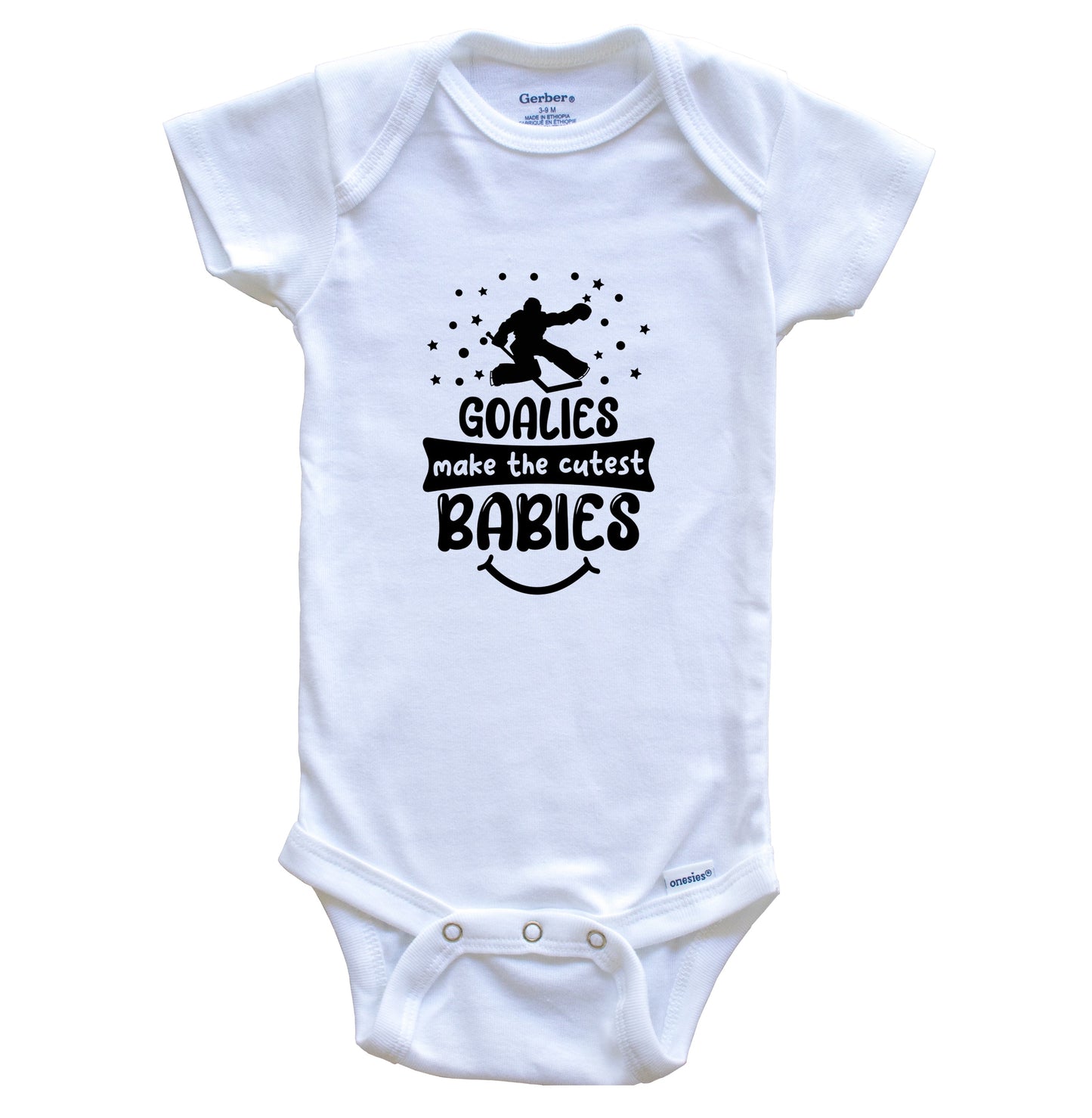 Goalies Make The Cutest Babies Funny Hockey One Piece Baby Bodysuit